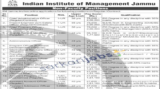 IIM Jammu Recruitment 2025 for Admin, Office Staff, IT, HR, JE, Accounts, Electricians, Operators & Other Vacancies
