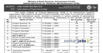 IITM Research Fellows Recruitment 2026 For 27 Research Fellows, Section Officers, Project Associates and Other Posts
