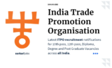 ITPO Recruitment 2025 For Junior Assistants / Hindi Translator and Other Posts