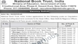 National Book Trust Recruitment 2026 for Consultant, Assistant Section Officer and Other Posts