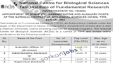 NCBS Recruitment 2025 for Scientific Officers, Admin Assistants, Clerks, Supervisors and Other Vacancies