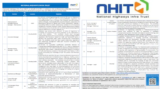 NHIT Recruitment 2025 for Managers, Assistant Managers, IT, Legal, Engineering, Admin and Other Posts at National Highways Infra Trust
