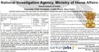 National Investigation Agency (NIA) Recruitment 2025 for 110+ Forensic Experts, Assistants, SI, ASI, Inspectors, Photographers & Other Posts