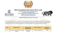 NIA Aviation Services Recruitment 2026 for 4100+ Customer Service Associate (CSA) and Other Posts