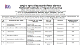 NIOS Recruitment 2026 for 34 Group A, B & C and Other Posts
