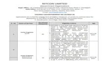 NITCON Limited Recruitment 2026 for 100 Junior Engineer Posts