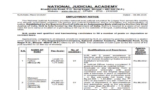 National Judicial Academy Recruitment 2025 for Assistants, Managers, Jr Steno, DEO, Research Fellow and Other Posts