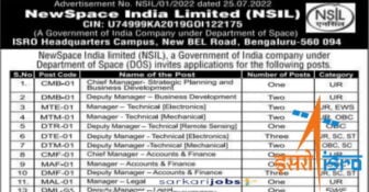 NewSpace India NSIL Recruitment for 26+ Managers, Technical, HR, Legal, Accounts, Admin, Procurement and Other @ nsilindia.co.in