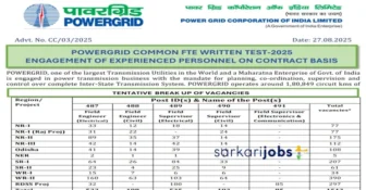 POWERGRID Recruitment 2025 for 1540+ Field Engineers, Field Supervisors & Other Posts @ powergrid.in Career