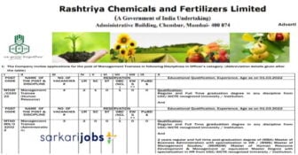 RCFL Recruitment 2026 for Managers, Sr Engineers and Other Posts