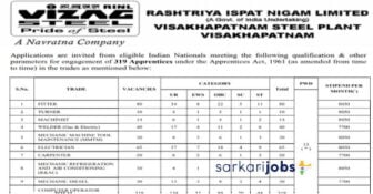 RINL Recruitment 2026 For 200 Graduate Apprentice & Technician Apprentice Posts