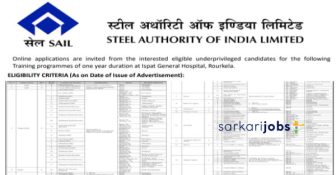 SAIL Recruitment 2025 for 800+ Trade Apprentice, Technicians, Graduate and Other at Steel Authority of India Limited