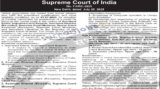 Supreme Court India Recruitment 2025 for 90+ Law Clerks and Other Posts @ sci.gov.in