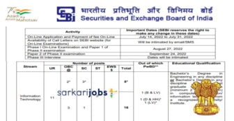 SEBI Recruitment 2025 for 110 Officer Grade A / Assistant Managers and Other Posts