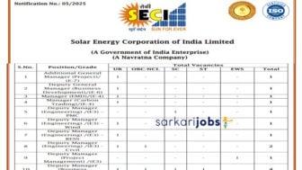 SECI Recruitment 2025: Apply Online for Managers, Deputy Managers, Engineers, Jr Supervisors & Other Posts