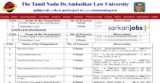 TNDALU Tamil Nadu Dr. Ambedkar Law University Recruitment 2022 for 125+ Teaching and Non-Teaching Vacancies